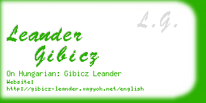 leander gibicz business card